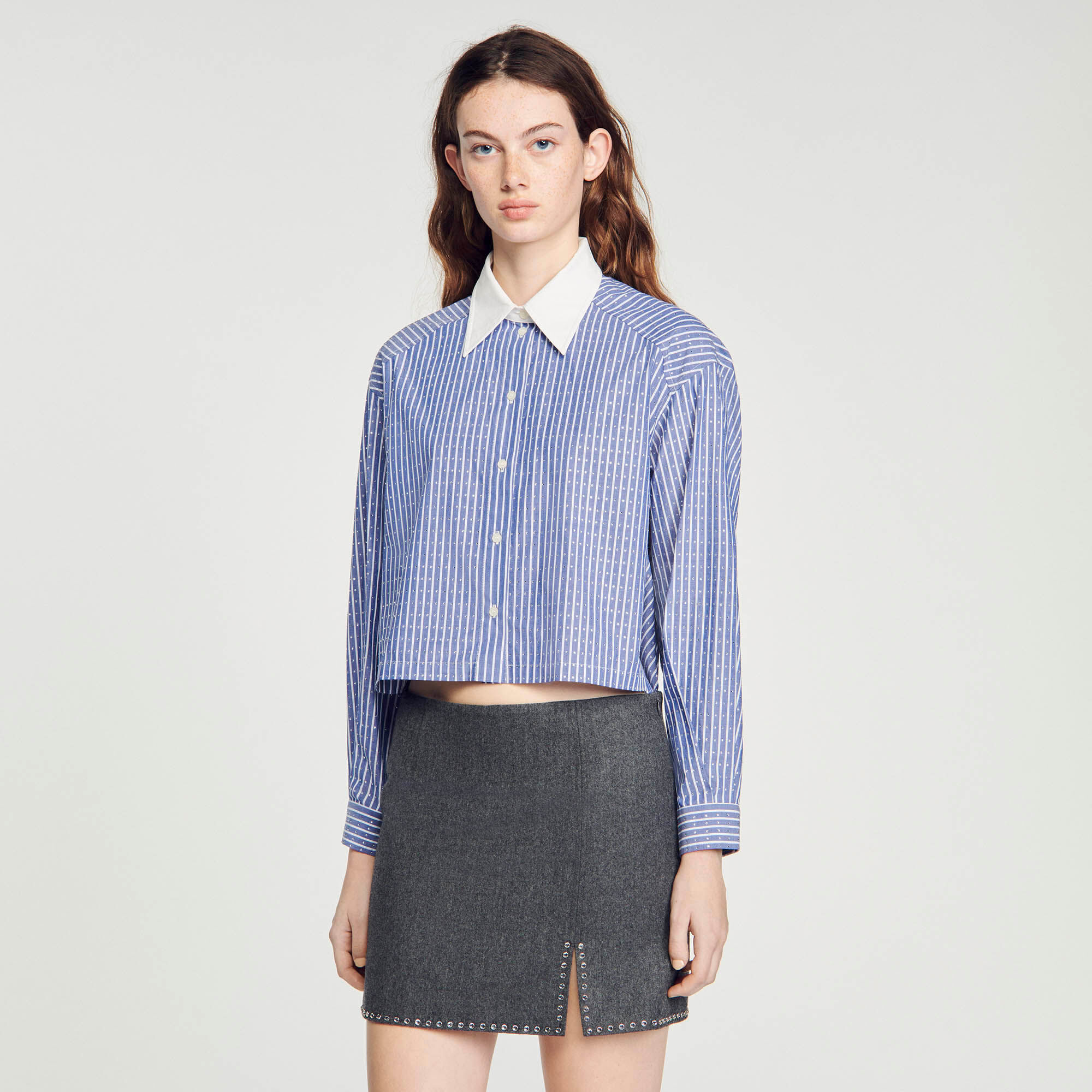 Minigonna con spacco SFPJU00981 Gonne Short Sandro Paris