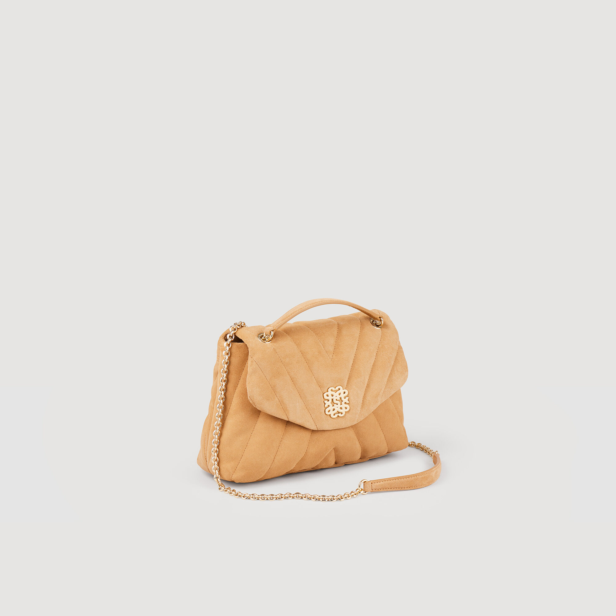 Borsa Mila pelle scamosciata matelass SFASA01105 Cammello Tutte