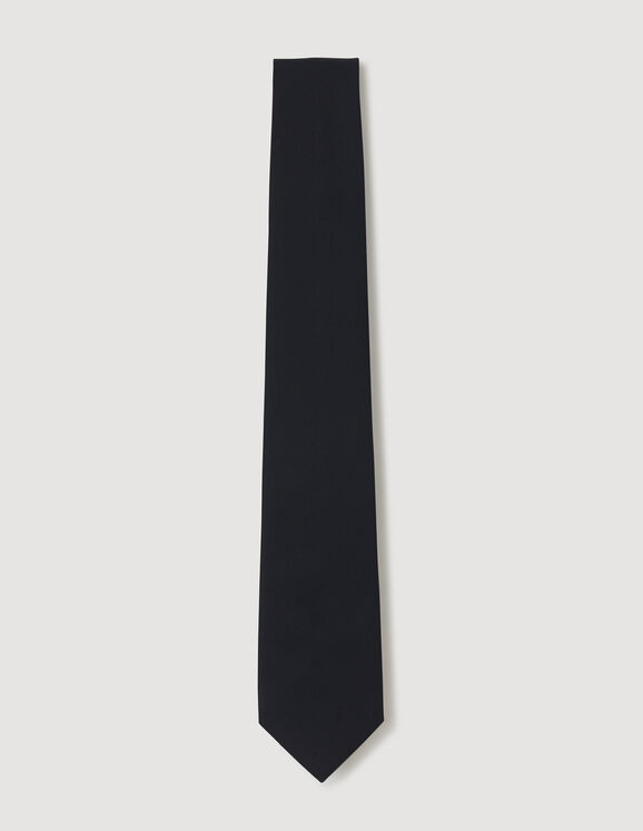 Cravate large Noir Homme