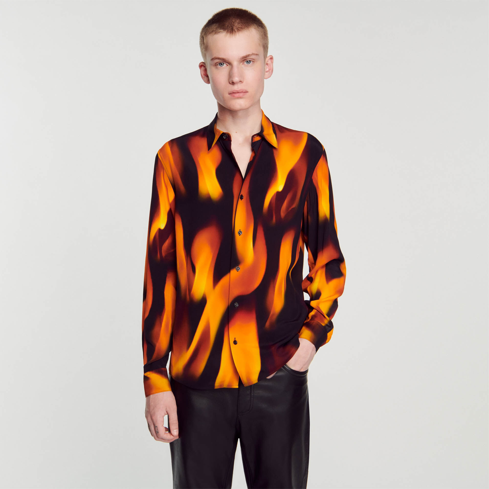 Camicia fiamme deals uomo