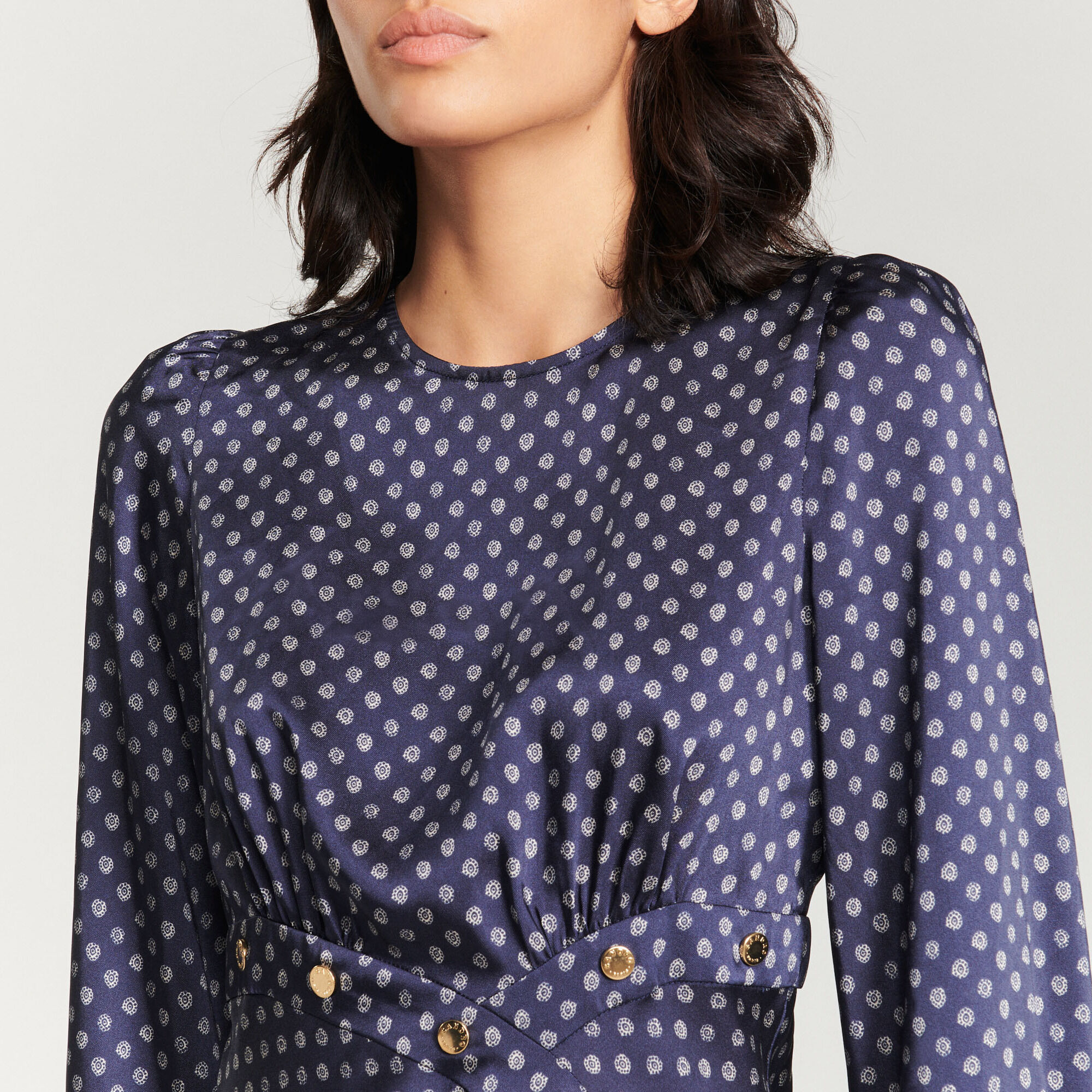 Sandro robe longue online bleue