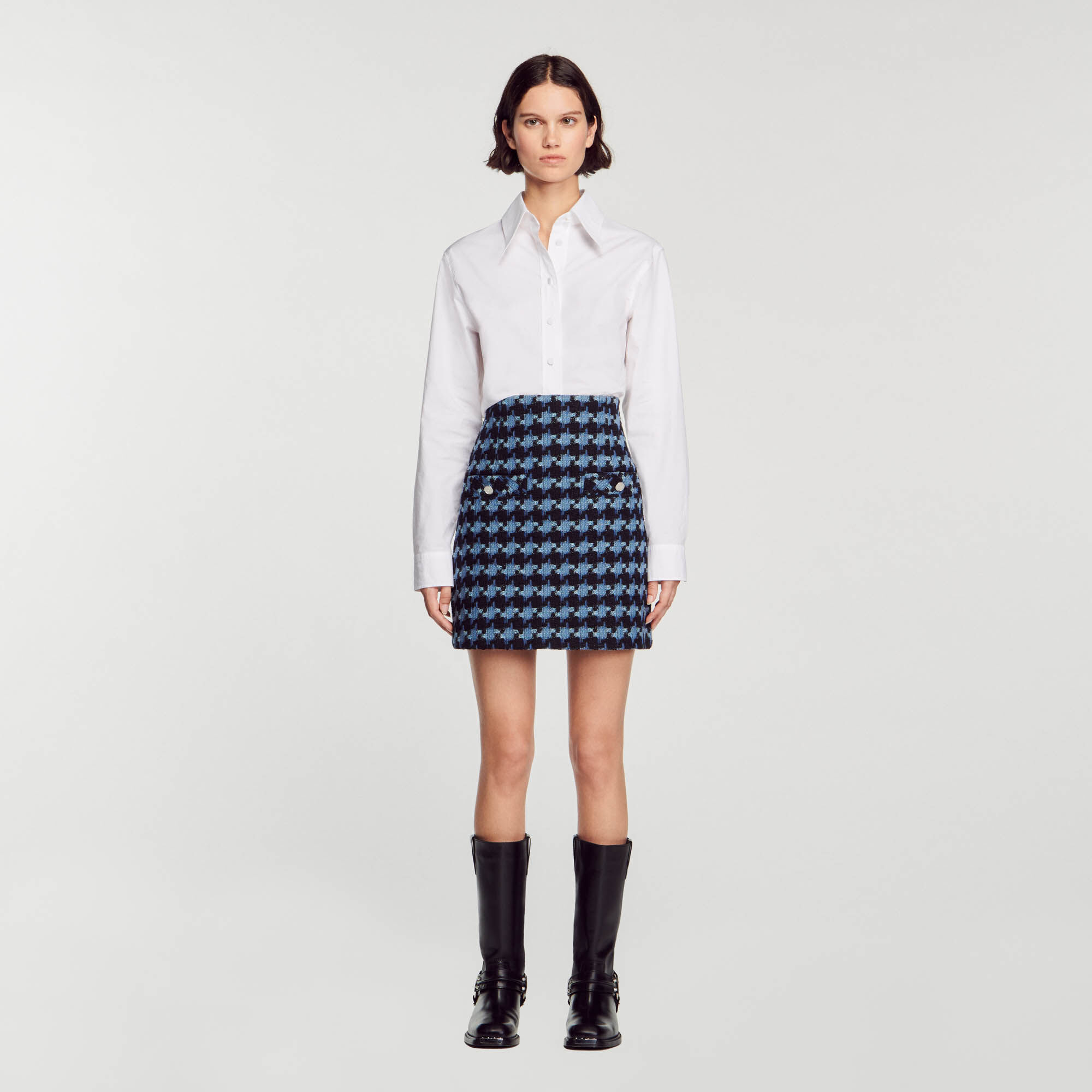 Jupe courte tweed discount