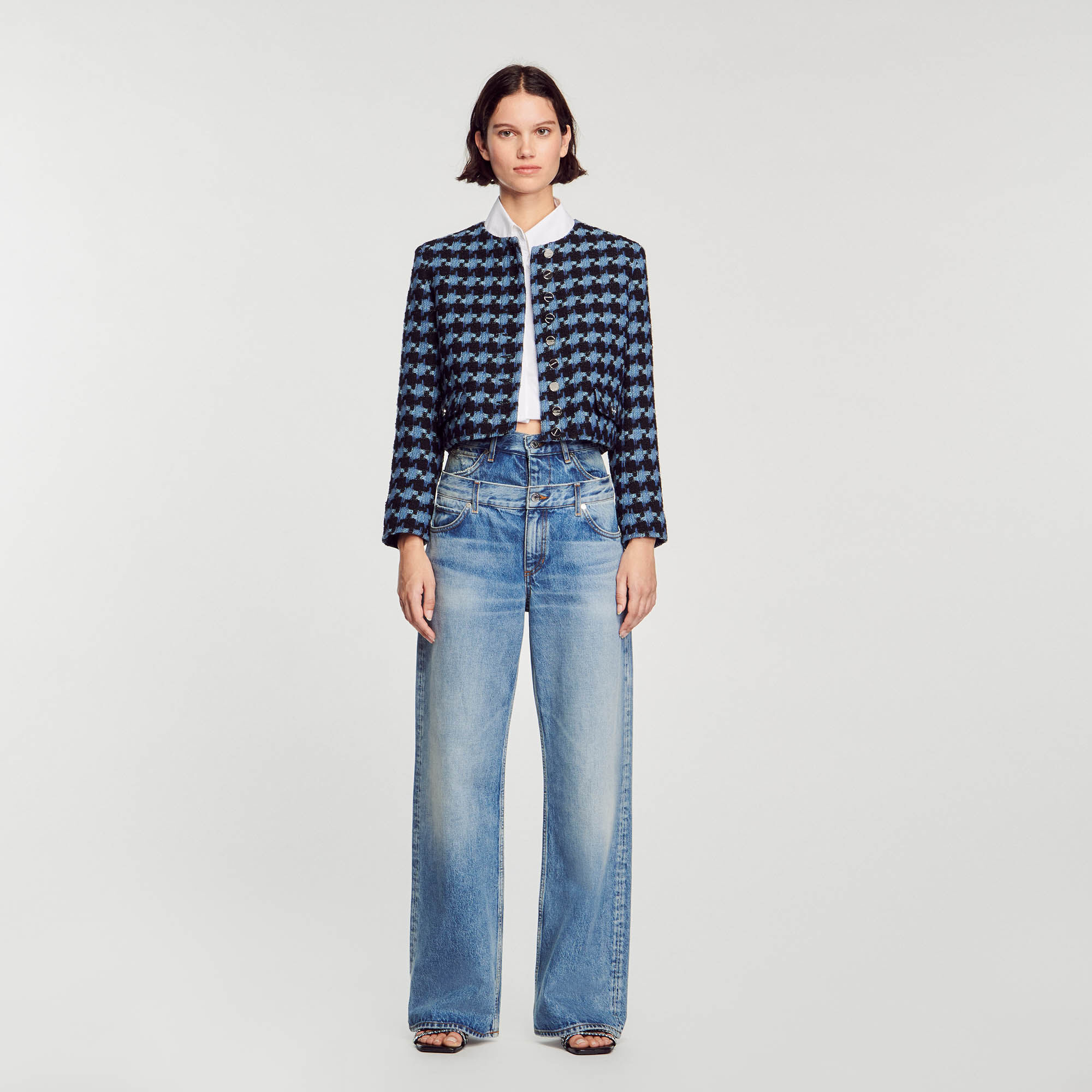 Veste courte hotsell pied de poule