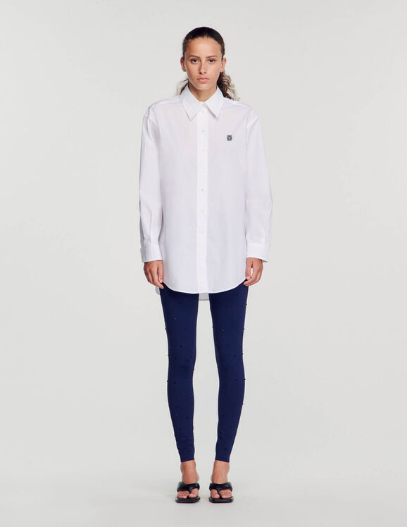 Camicia oversize in cotone Bianco Femme