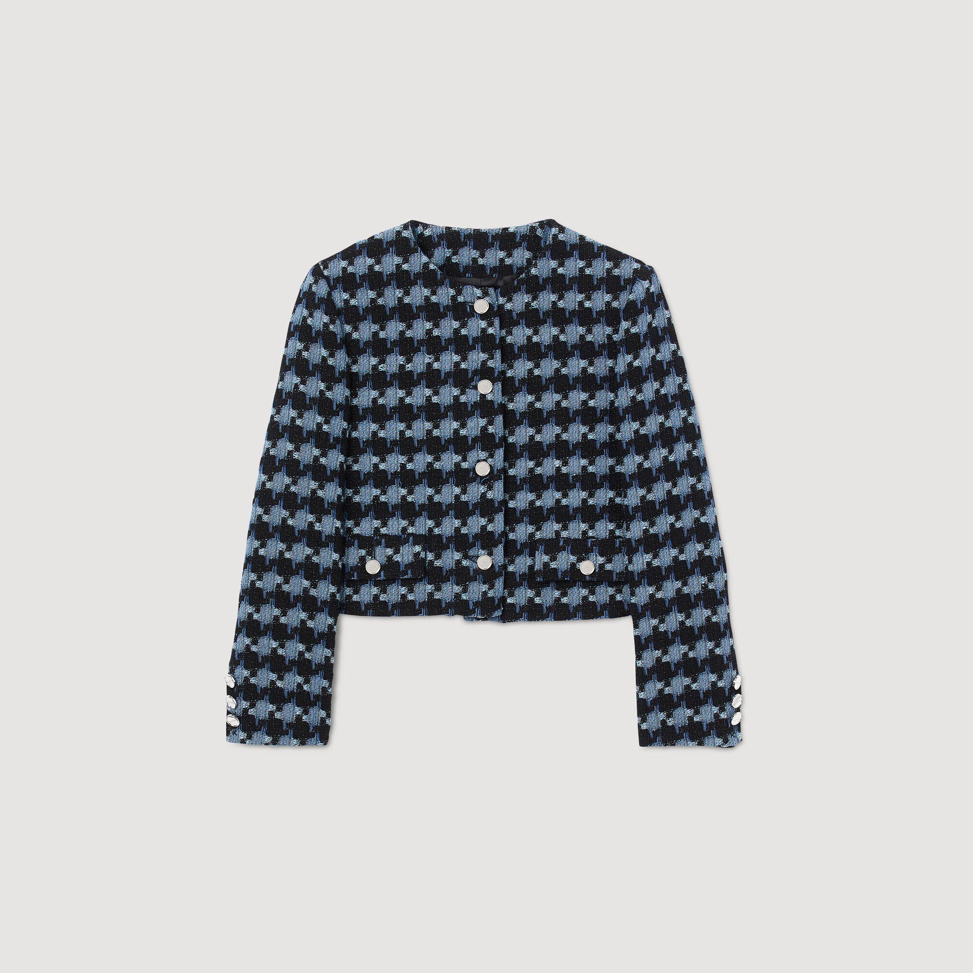 Veste tweed 2025 pied de poule