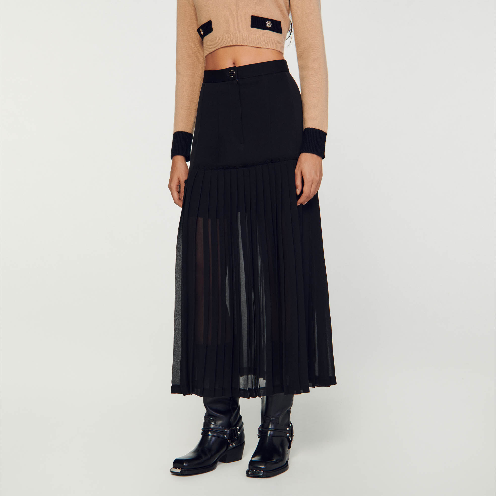 Gonna lunga plissettata SFPJU00910 Gonne Short Sandro Paris