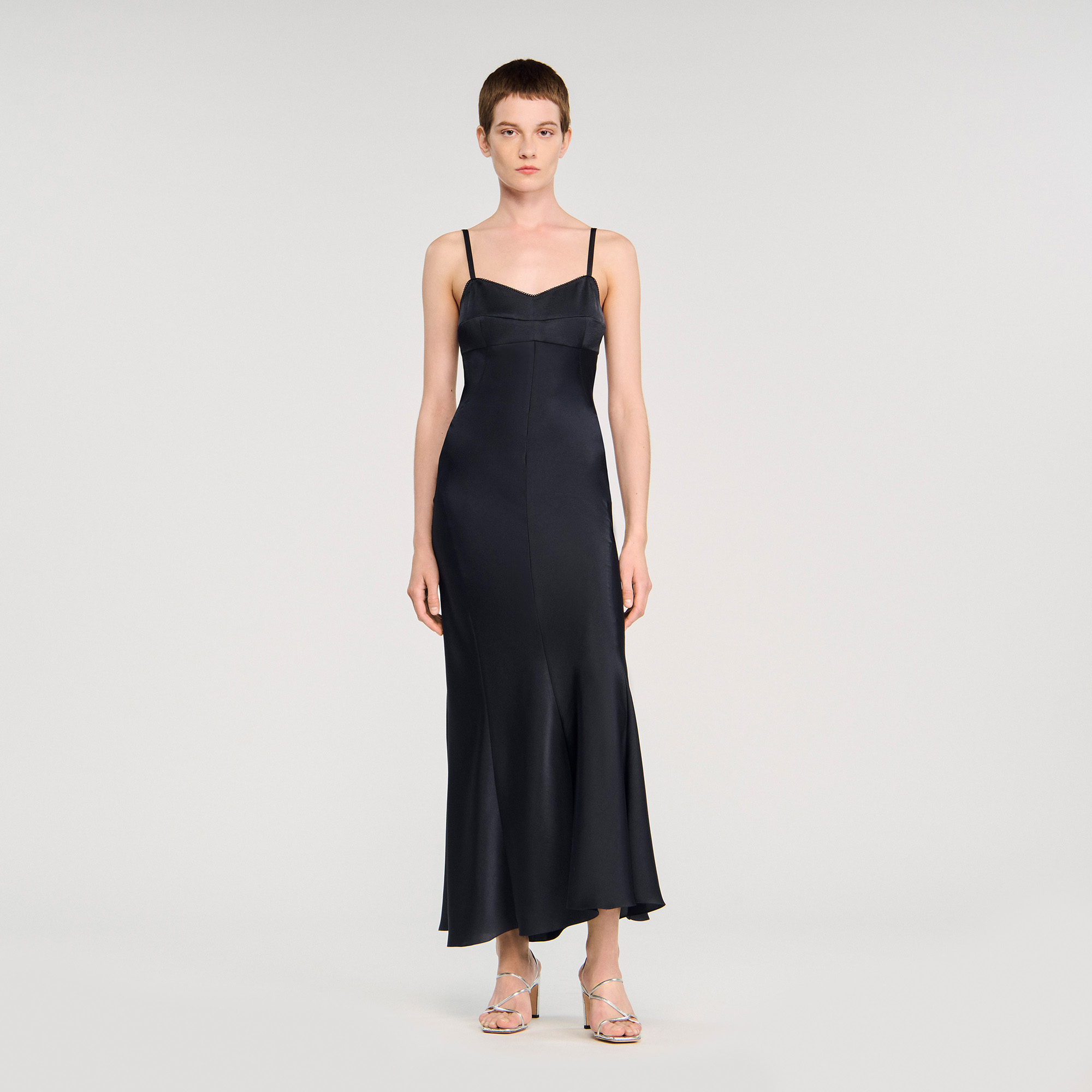 ワンピース Celine Abito Lungo Realizzato In Seta A Spalline Molto Fini 01272_A782W176_IF_1.jpg