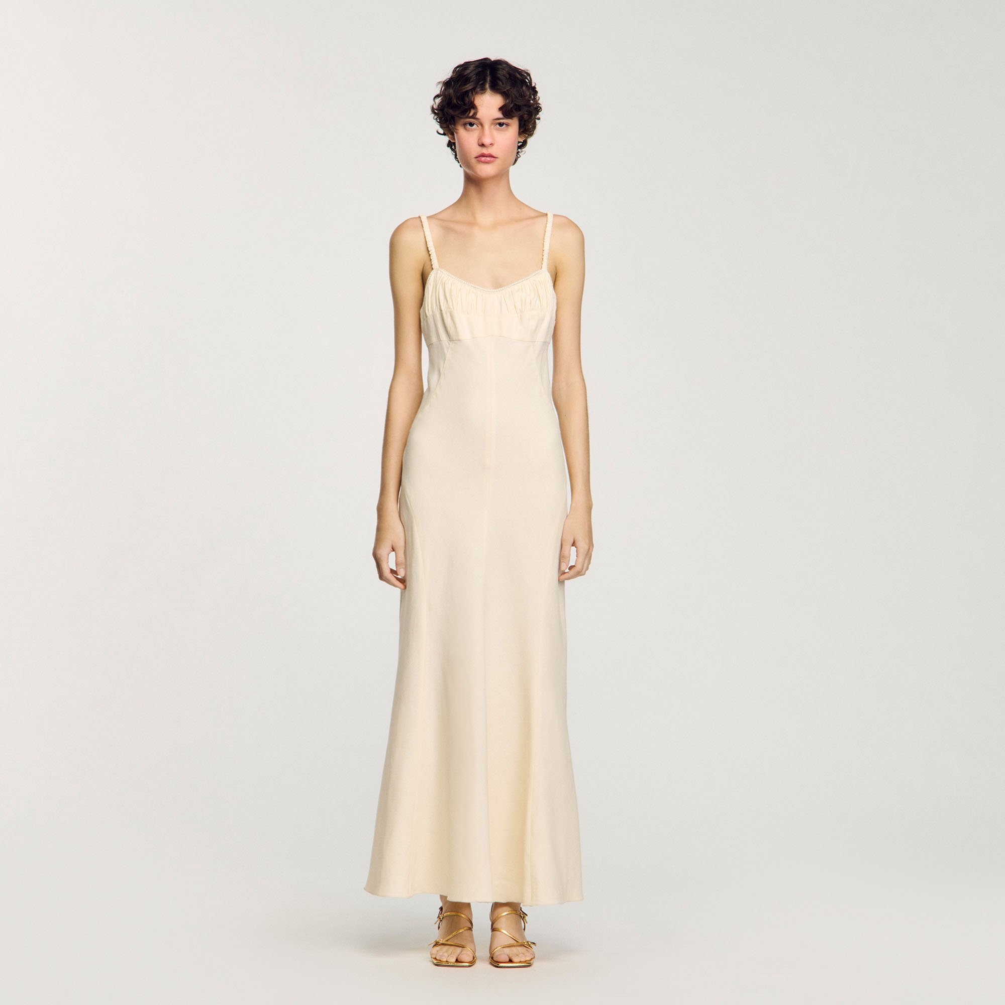ワンピース Celine Abito Lungo Realizzato In Seta A Spalline Molto Fini 01272_A782W176_IF_1.jpg